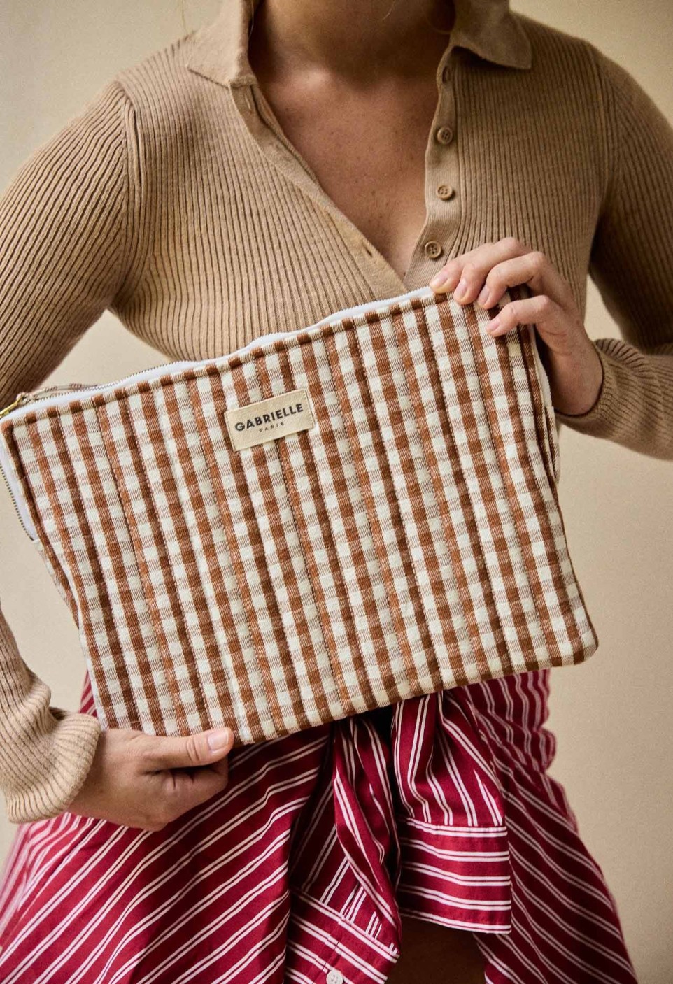 POCHETTE ORDINATEUR  VICHY MOKA_MARKETPLACE