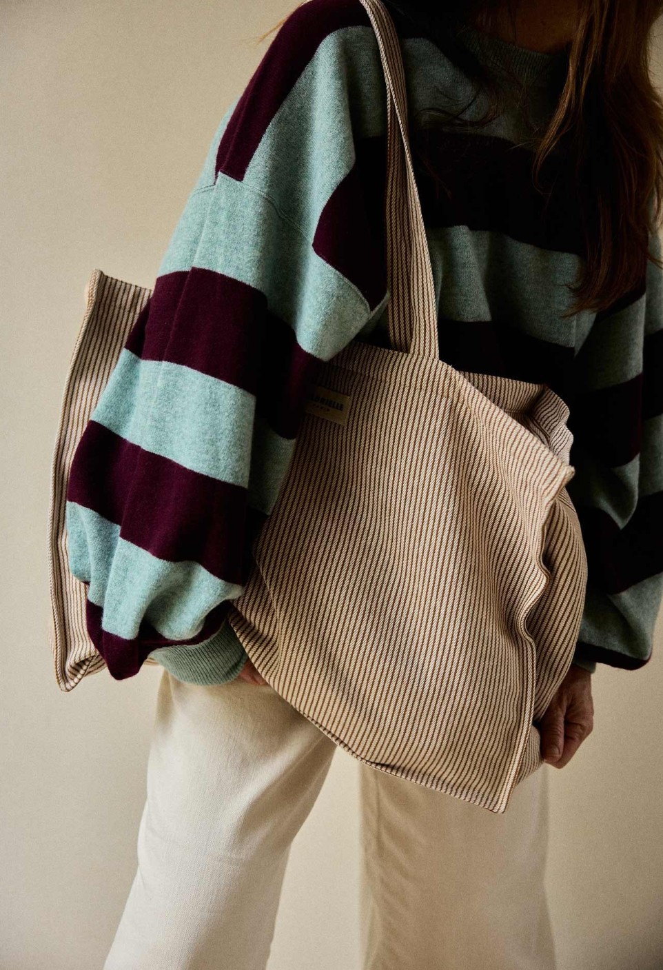 WEEK-END BAG  ARGILE STRIPES_MARKETPLACE