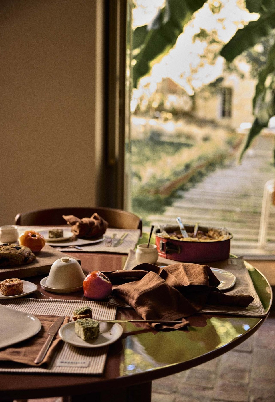 SET DE TABLE  RAYURES ARGILE_MARKETPLACE