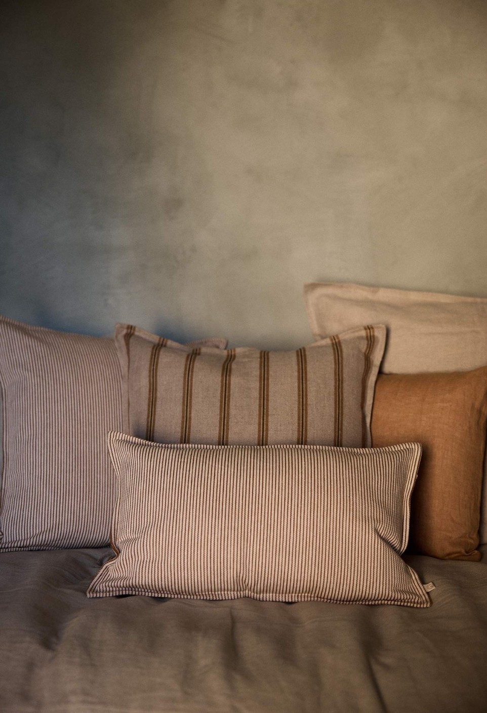 HOUSSE DE COUSSIN 30X50 CM  RAYURES ARGILE_MARKETPLACE
