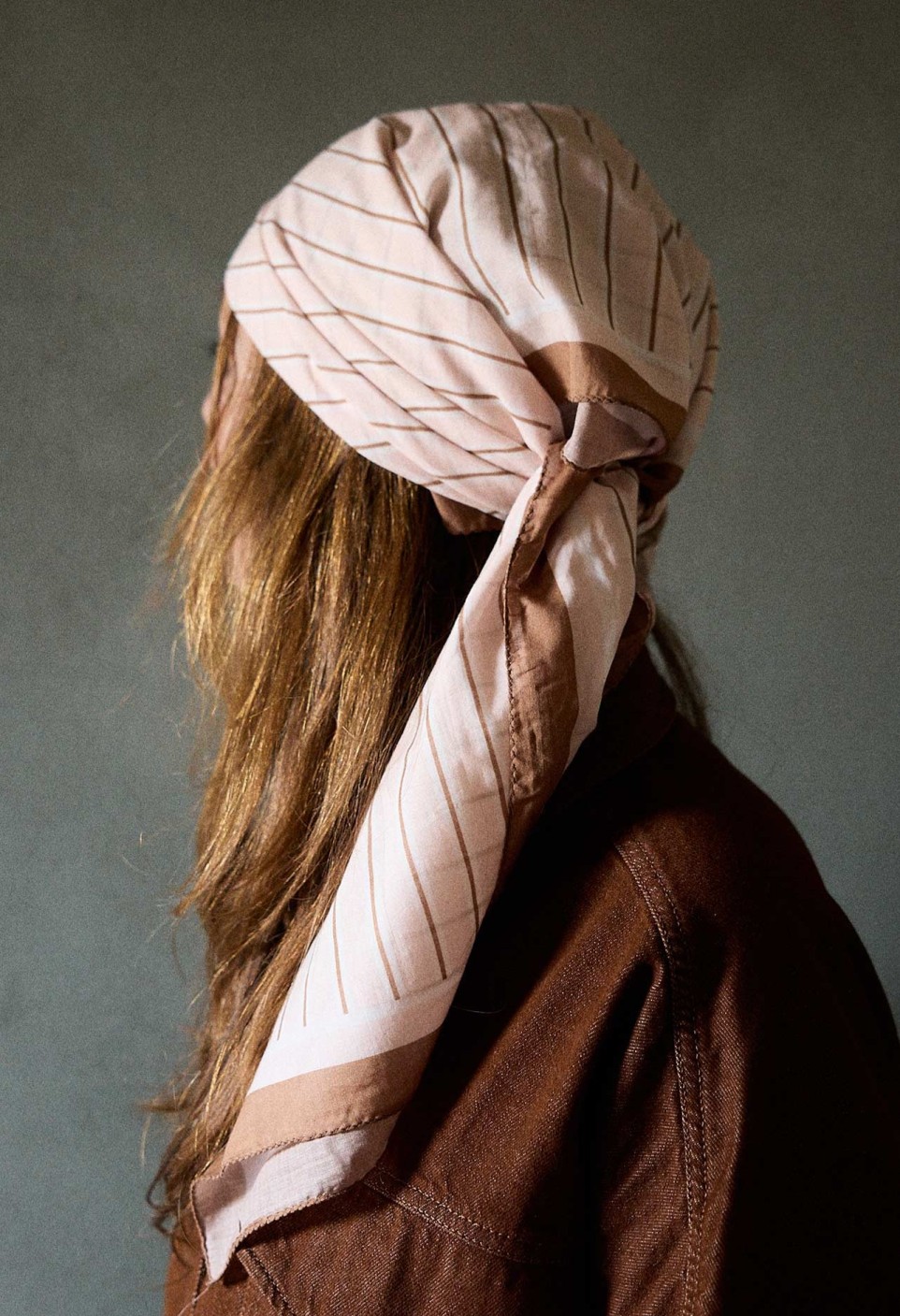 FOULARD  RAYURES CRÈME_MARKETPLACE