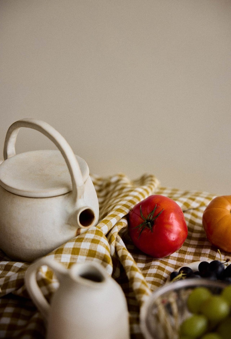LINEN TABLECLOTH  VICHY CURRY_MARKETPLACE