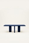 TABLE A MANGER RECTANGULAIRE JOE  BOIS LAQUÉ BLEU_MARKETPLACE