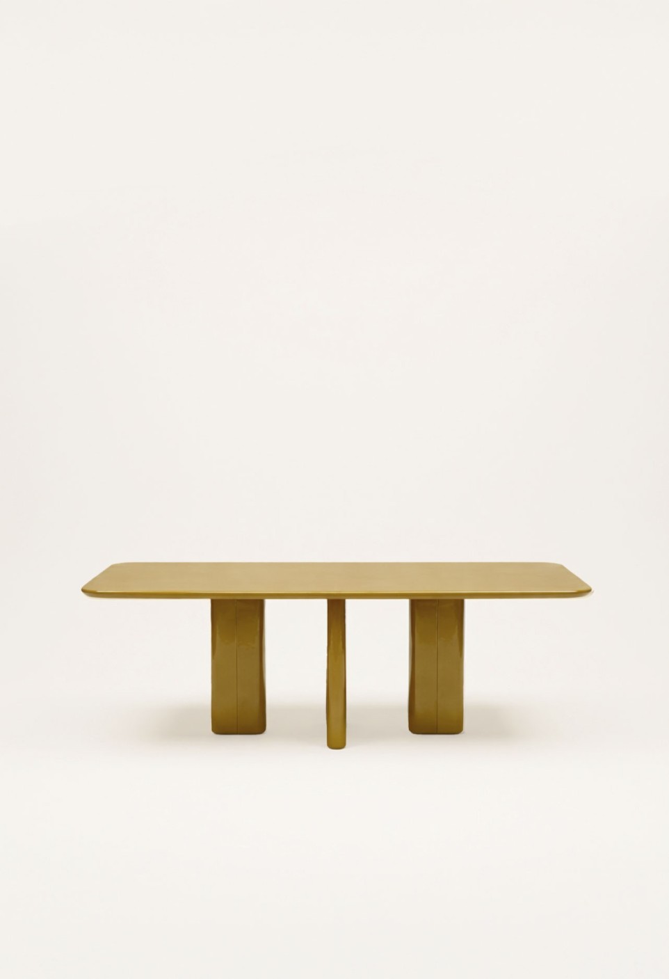 TABLE A MANGER RECTANGULAIRE JOE  LAQUÉ AMBRE