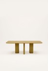 TABLE A MANGER RECTANGULAIRE JOE  LAQUÉ AMBRE
