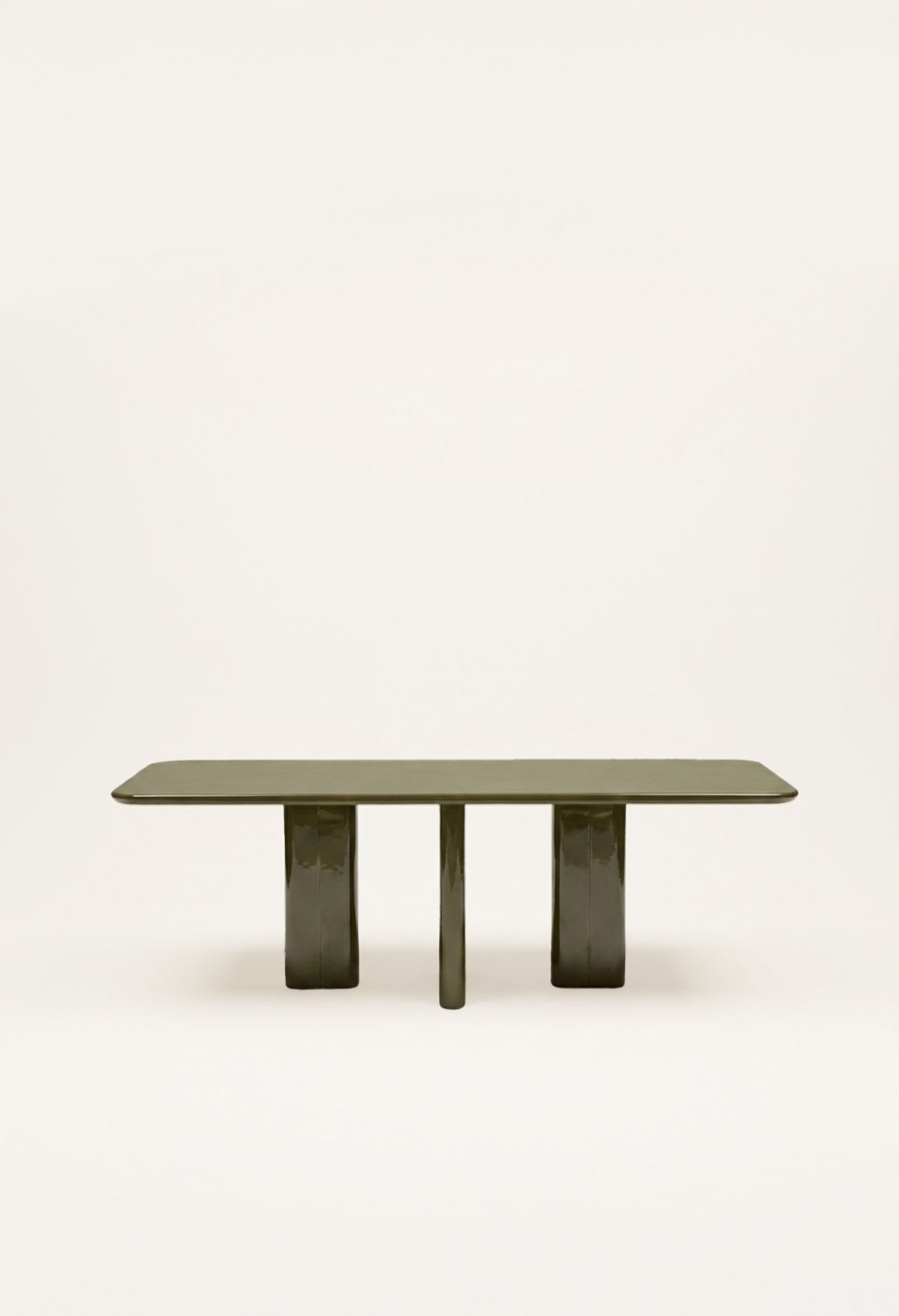 TABLE À MANGER RECTANGULAIRE JOE  BOIS LAQUÉ KAKI_MARKETPLACE
