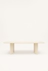 TABLE À MANGER RECTANGULAIRE VICTOIRE  BOIS LAQUÉ CRÈME_MARKETPLACE