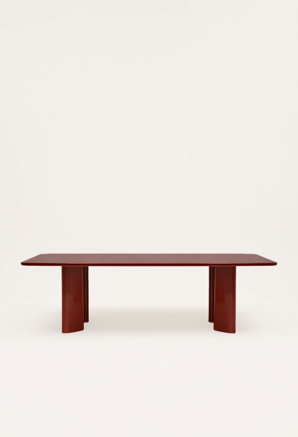 TABLE À MANGER RECTANGULAIRE VICTOIRE  BOIS LAQUÉ BORDEAUX
