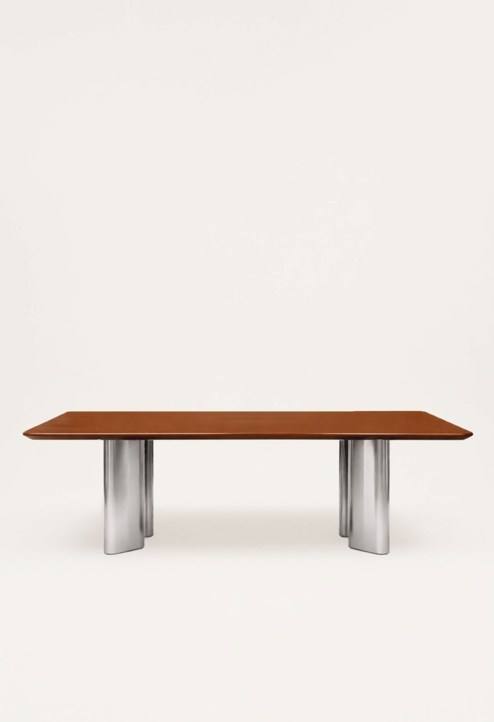 TABLE A MANGER RECTANGULAIRE PAULINE  BOIS LAQUÉ CARAMEL