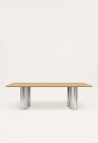 TABLE A MANGER RECTANGULAIRE PAULINE  BOIS FINITION NATUREL