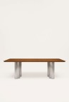 TABLE A MANGER RECTANGULAIRE PAULINE  BOIS FINITION TECK