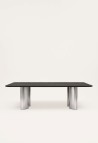 TABLE A MANGER RECTANGULAIRE PAULINE  BOIS FINITION LASURÉ NOIR