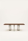 TABLE À MANGER CHRYSOLINE  BOIS FINITION NOYER