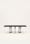 TABLE À MANGER CHRYSOLINE  BOIS FINITION LASURÉ NOIR
