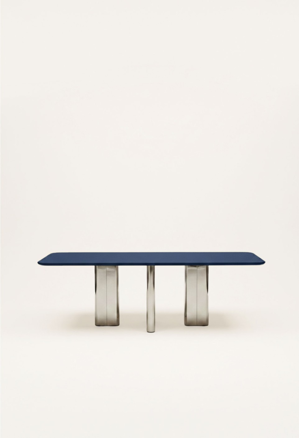 CHRYSOLINE DINING TABLE  BLUE LACQUERED WOOD