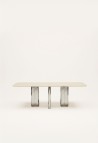 CHRYSOLINE DINING TABLE  CREAM LACQUERED WOOD