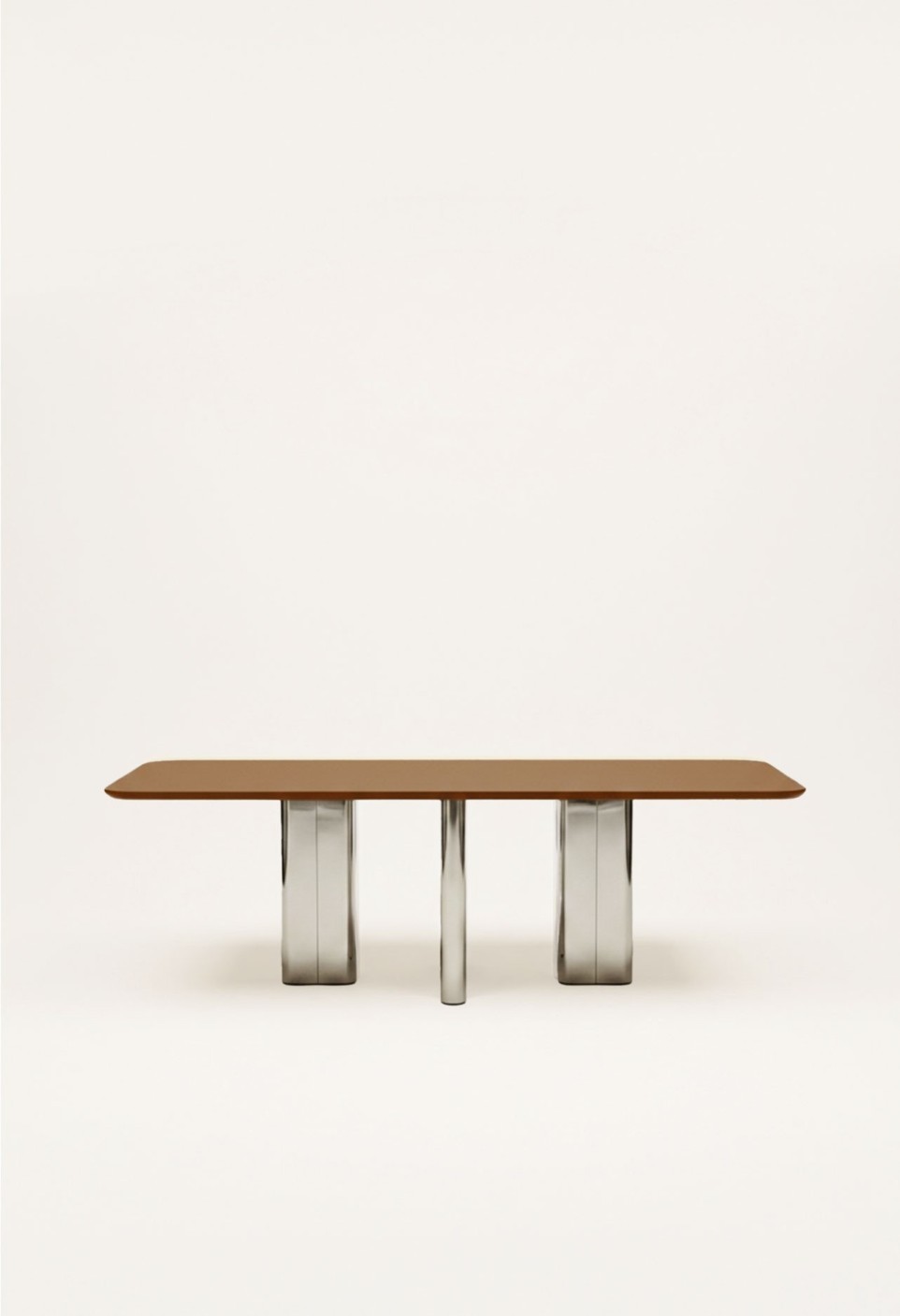 TABLE À MANGER CHRYSOLINE  BOIS LAQUÉ CARAMEL
