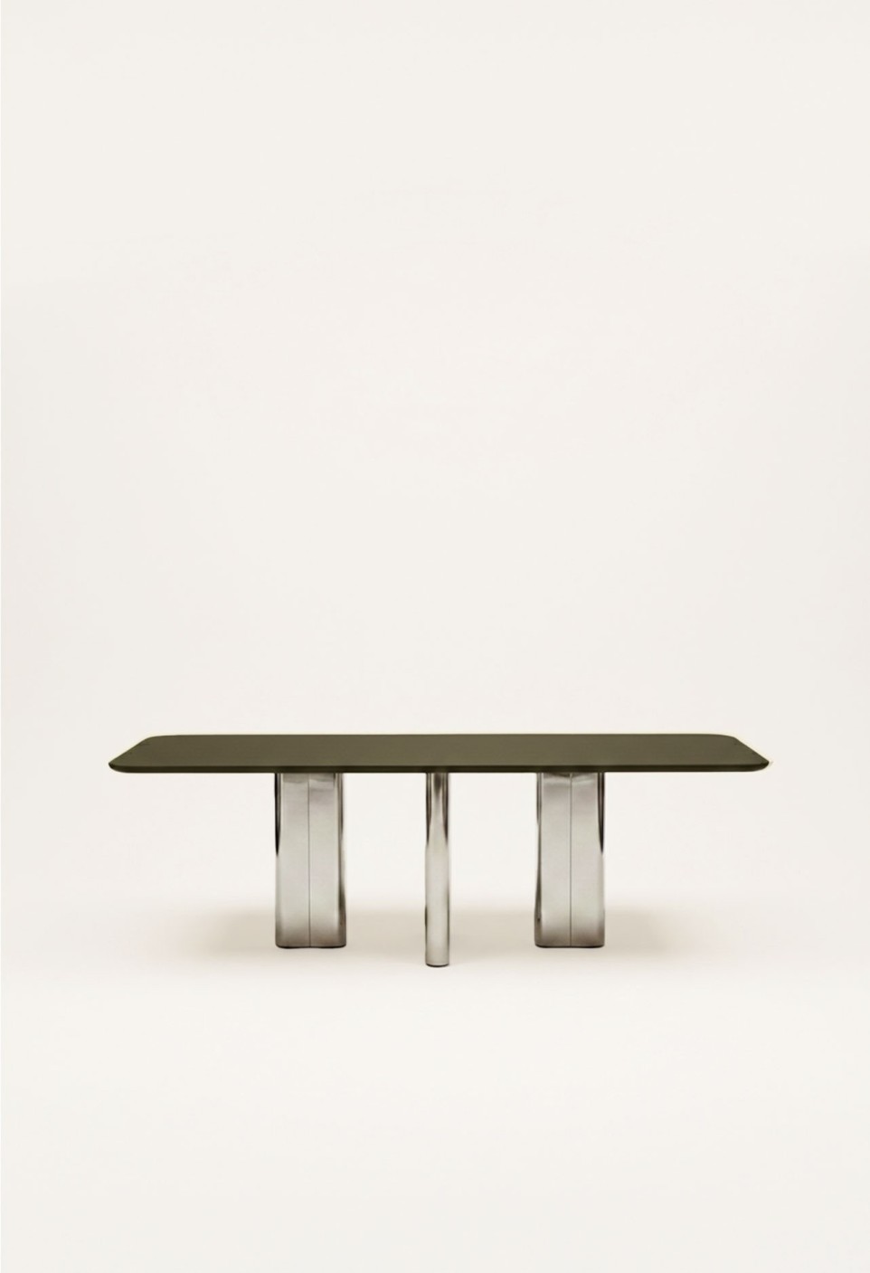 CHRYSOLINE DINING TABLE  KAKI LACQUERED WOOD
