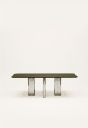 CHRYSOLINE DINING TABLE  KAKI LACQUERED WOOD