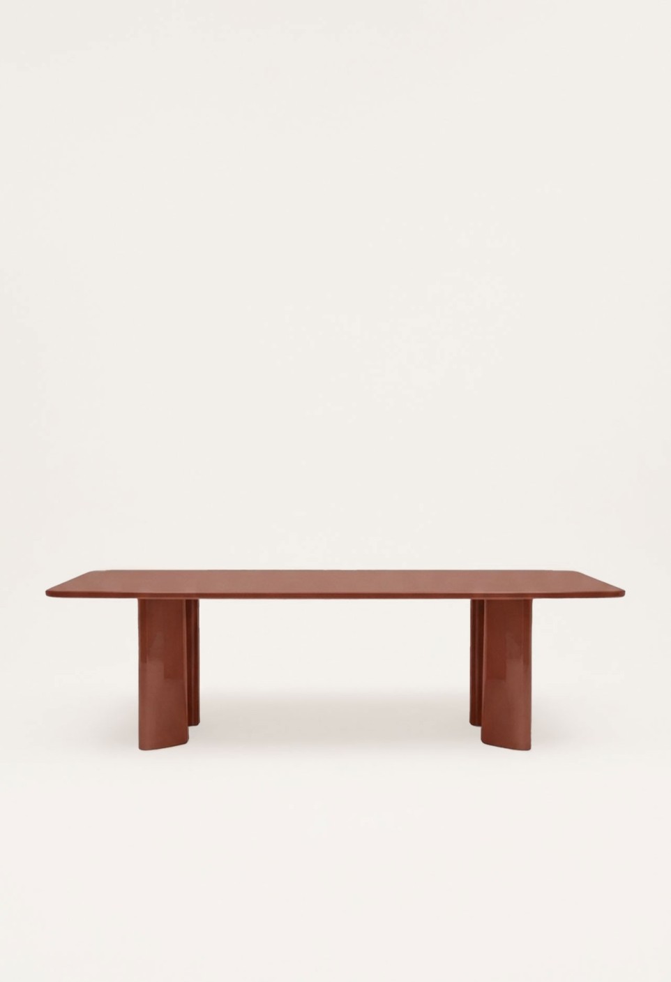 VICTOIRE RECTANGULAR DINING TABLE  CRANBERRY LACQUERED WOOD