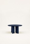 JOE ROUND DINING TABLE  BLEU LACQUERED WOOD