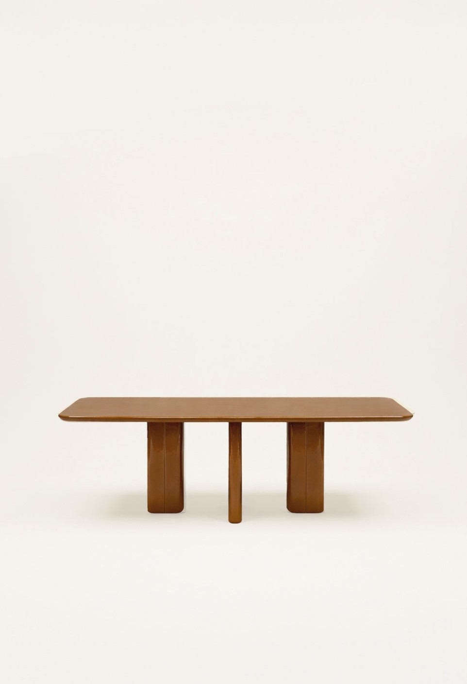 JOE RECTANGULAR DINING TABLE  CARAMEL LACQUERED WOOD