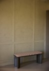 BANC LAZARE  BOIS LAQUÉ KAKI