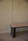 LAZARE BENCH  KAKI LACQUERED WOOD