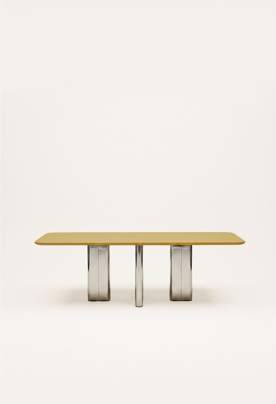TABLE À MANGER CHRYSOLINE  BOIS LAQUÉ AMBRE
