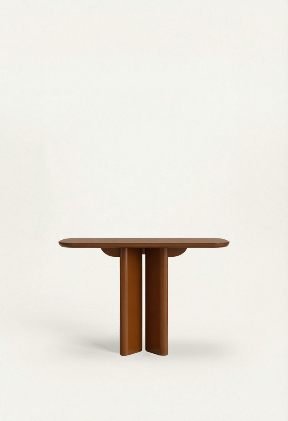 LOU CONSOLE  CARAMEL LACQUERED WOOD