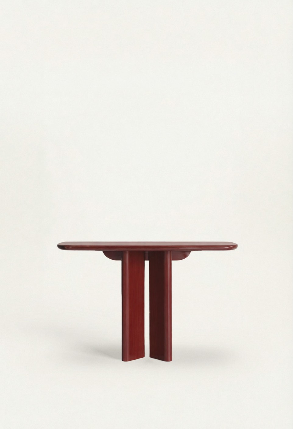 LOU CONSOLE  BURGUNDY LACQUERED WOOD