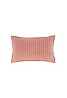 HOUSSE DE COUSSIN 30X50 CM  RAYURES LILAS AVEC GARNISSAGE