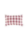 CUSHION COVER 30X50 CM  VICHY CARMIN WITH FILLING