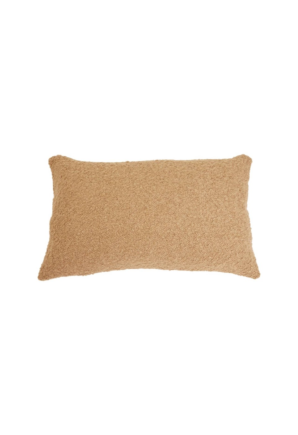 HOUSSE DE COUSSIN 40X65 CM  LAINE BOUCLÉE BEIGE AVEC GARNISSAGE