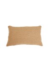 HOUSSE DE COUSSIN 40X65 CM  LAINE BOUCLÉE BEIGE AVEC GARNISSAGE