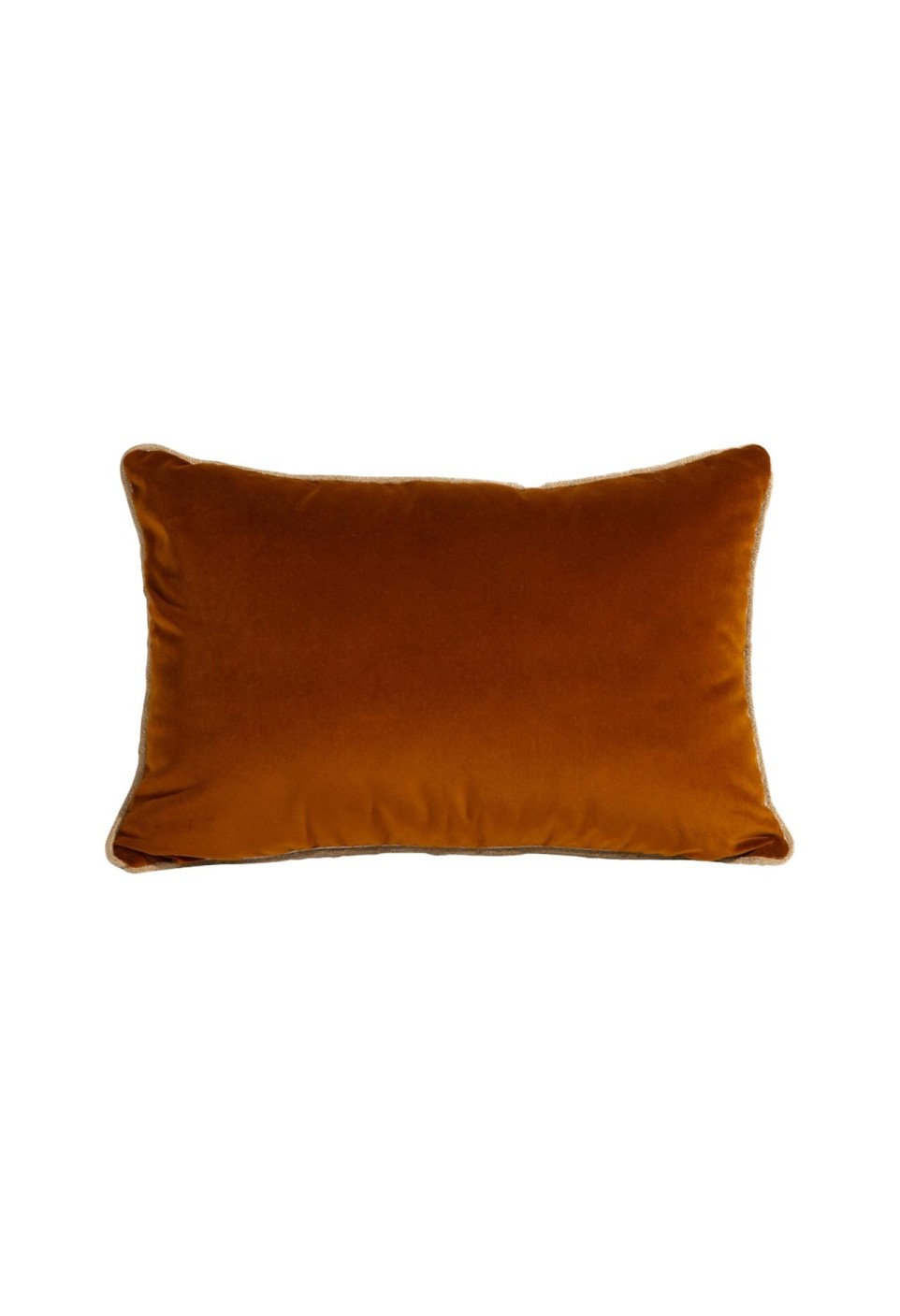 COUSSIN ANTIGUA  OCRE AVEC GARNISSAGE