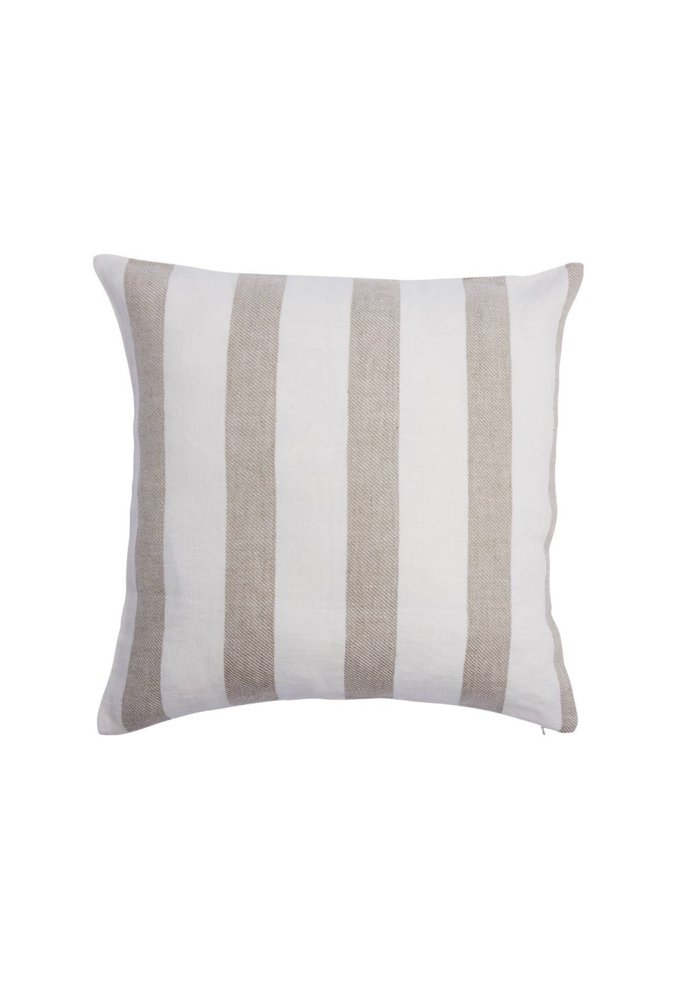 HOUSSE DE COUSSIN 50X50 CM  EN LIN RAYURE NATUREL