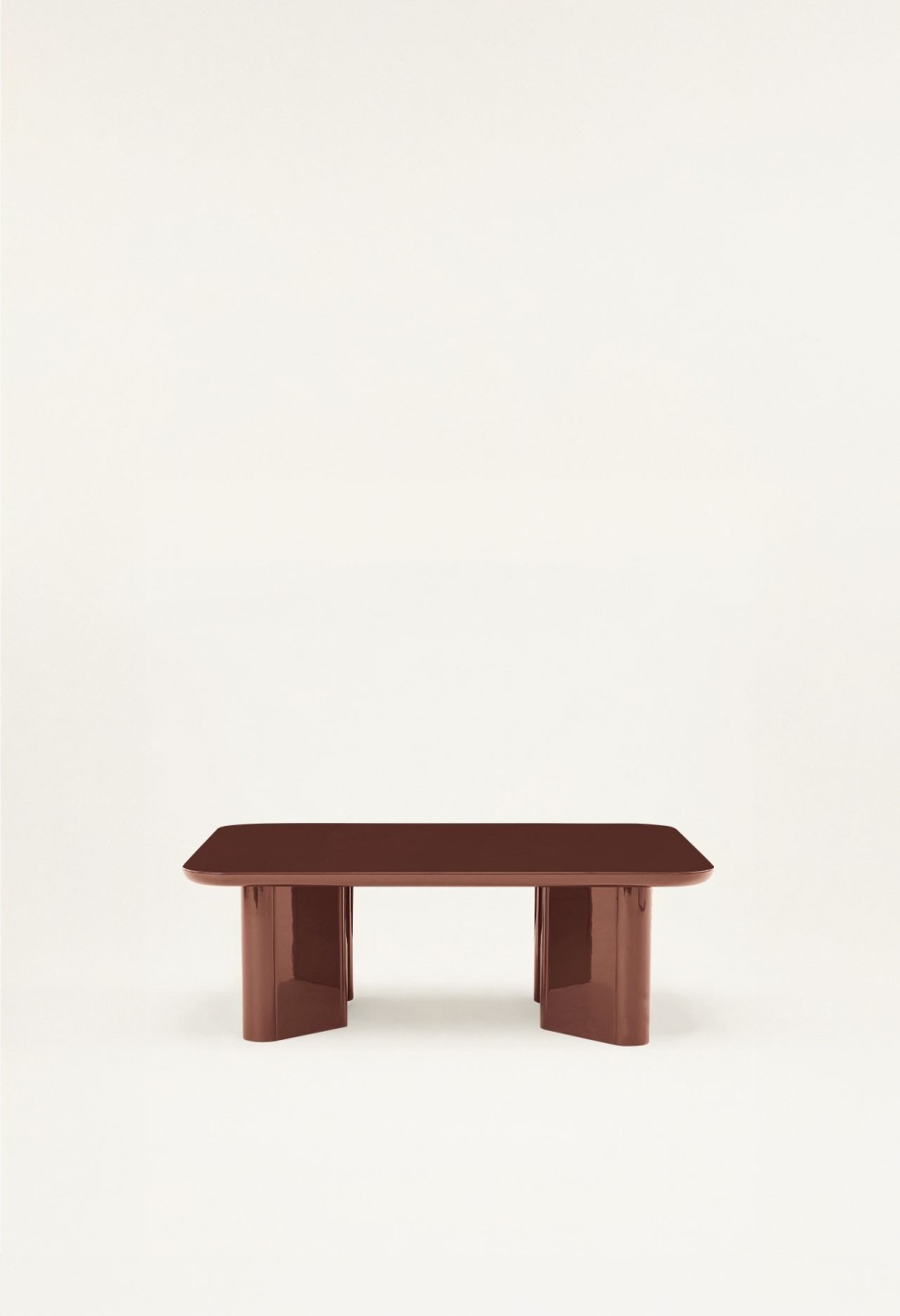 TABLE BASSE THELMA  BOIS LAQUÉ CRANBERRY