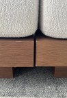 GEORGES THE SOBER SOFA  2 PLACES WALNUT FINISH