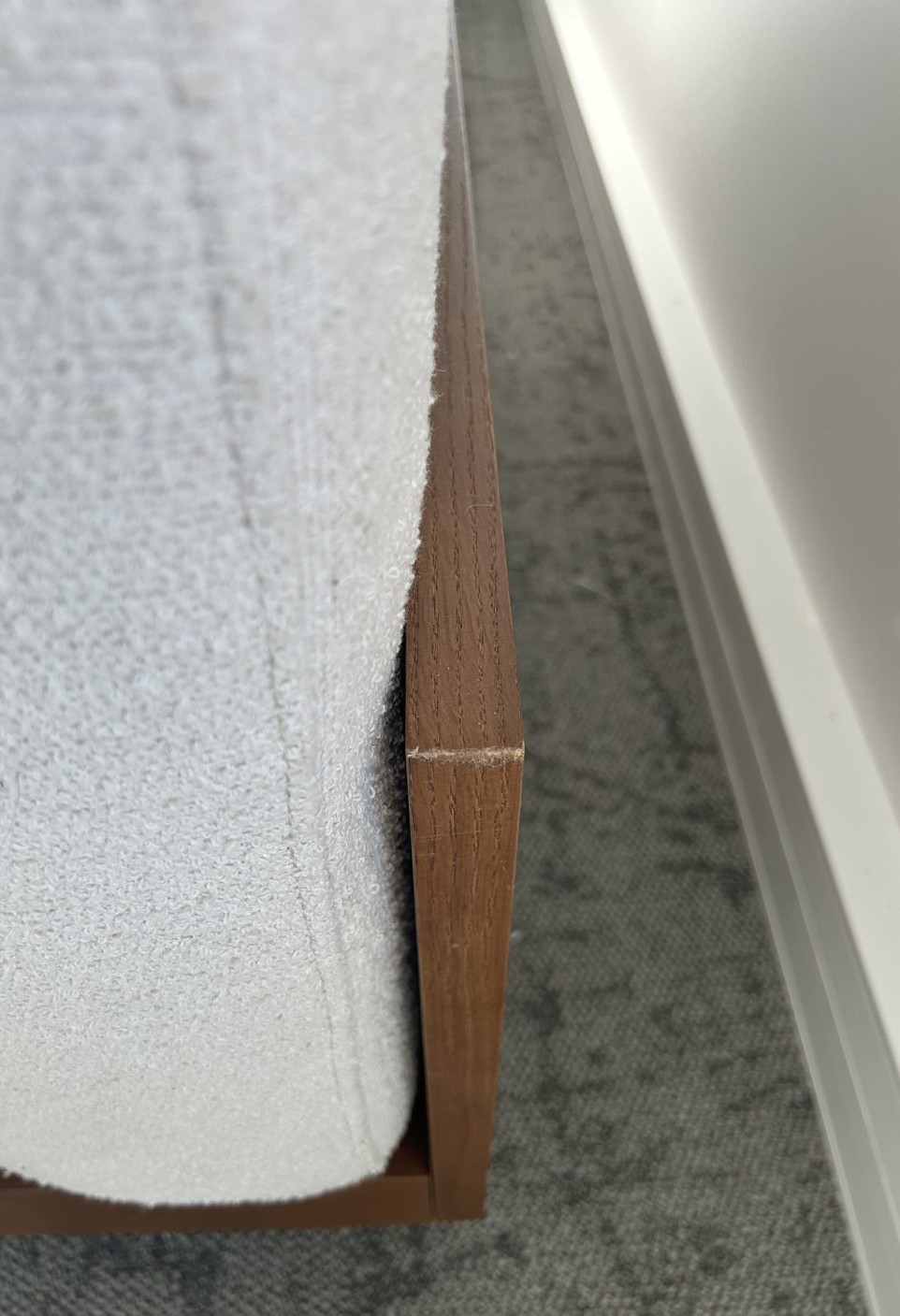 GEORGES THE SOBER SOFA  2 PLACES WALNUT FINISH