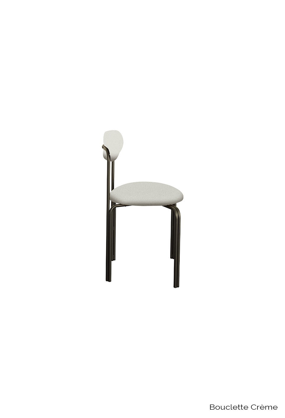 CHAISE LISE  ACIER NOIR