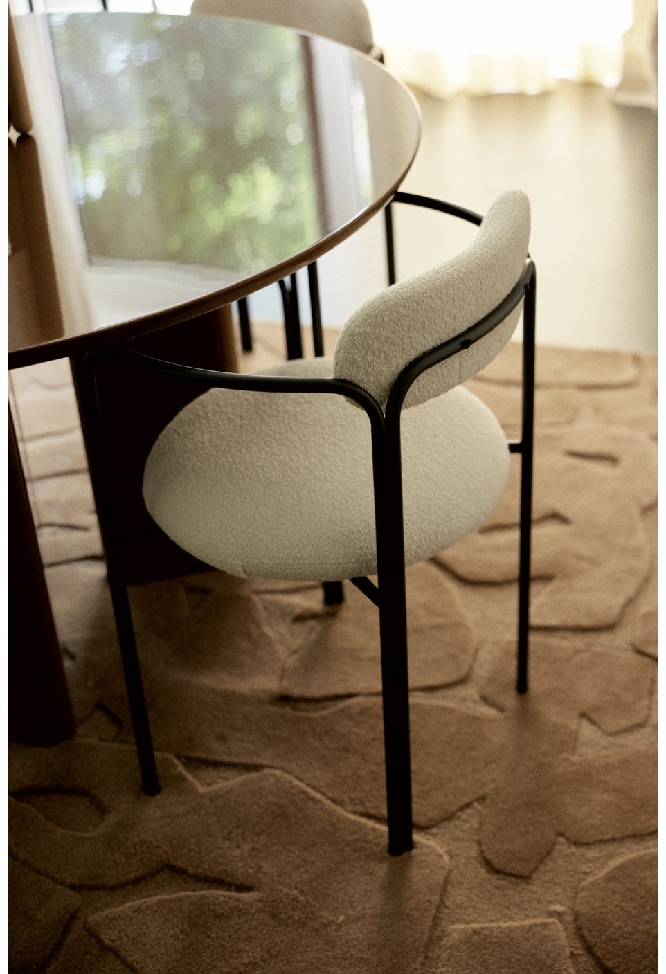 CHAISE COLOMBE  ACIER NOIR