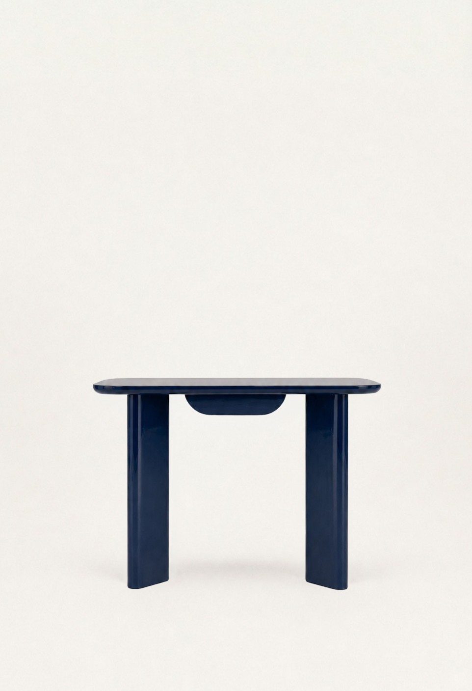 BUREAU GASPARD  BOIS LAQUÉ BLEU
