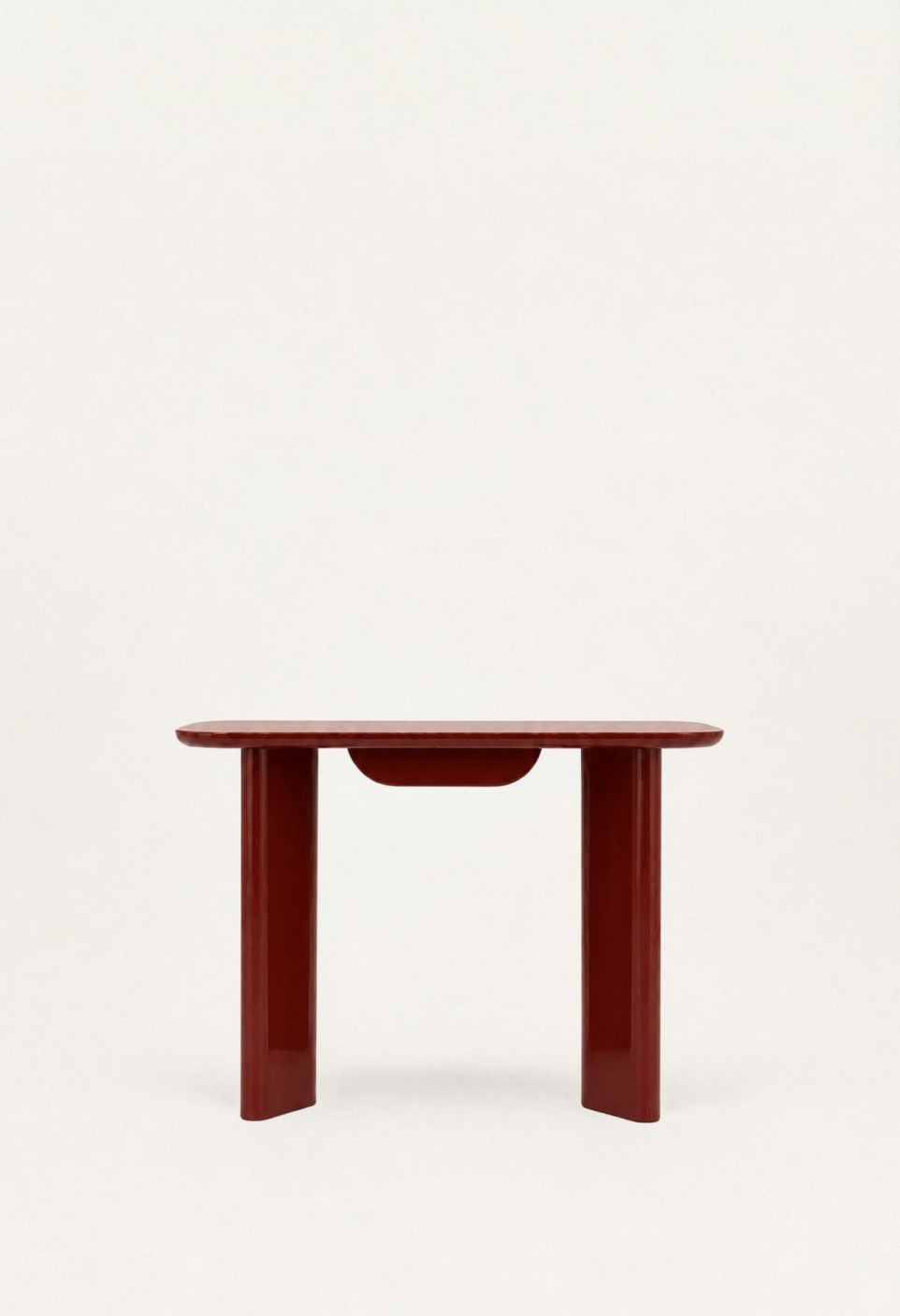 GASPARD DESK  BURGUNDY LACQUERED WOOD