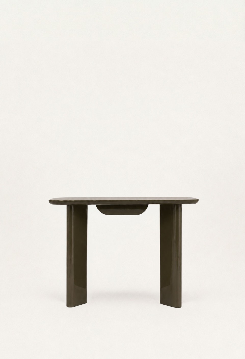 BUREAU GASPARD  BOIS LAQUÉ KAKI