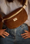 SAC BANANE  EN VELOURS CAMEL_MARKETPLACE