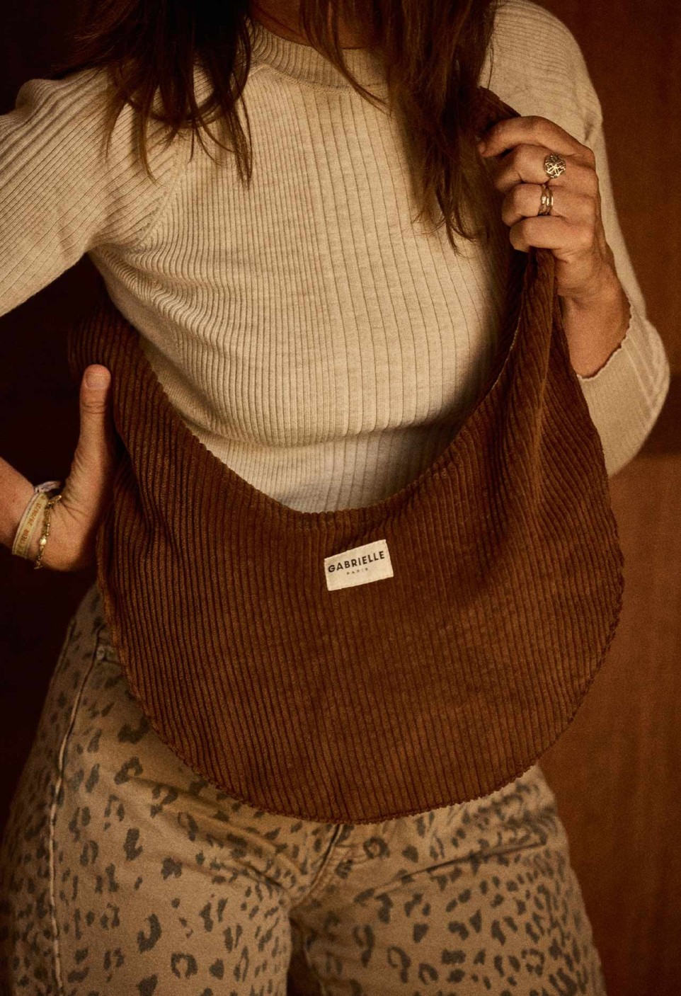 SAC NEW B  EN VELOURS CAMEL