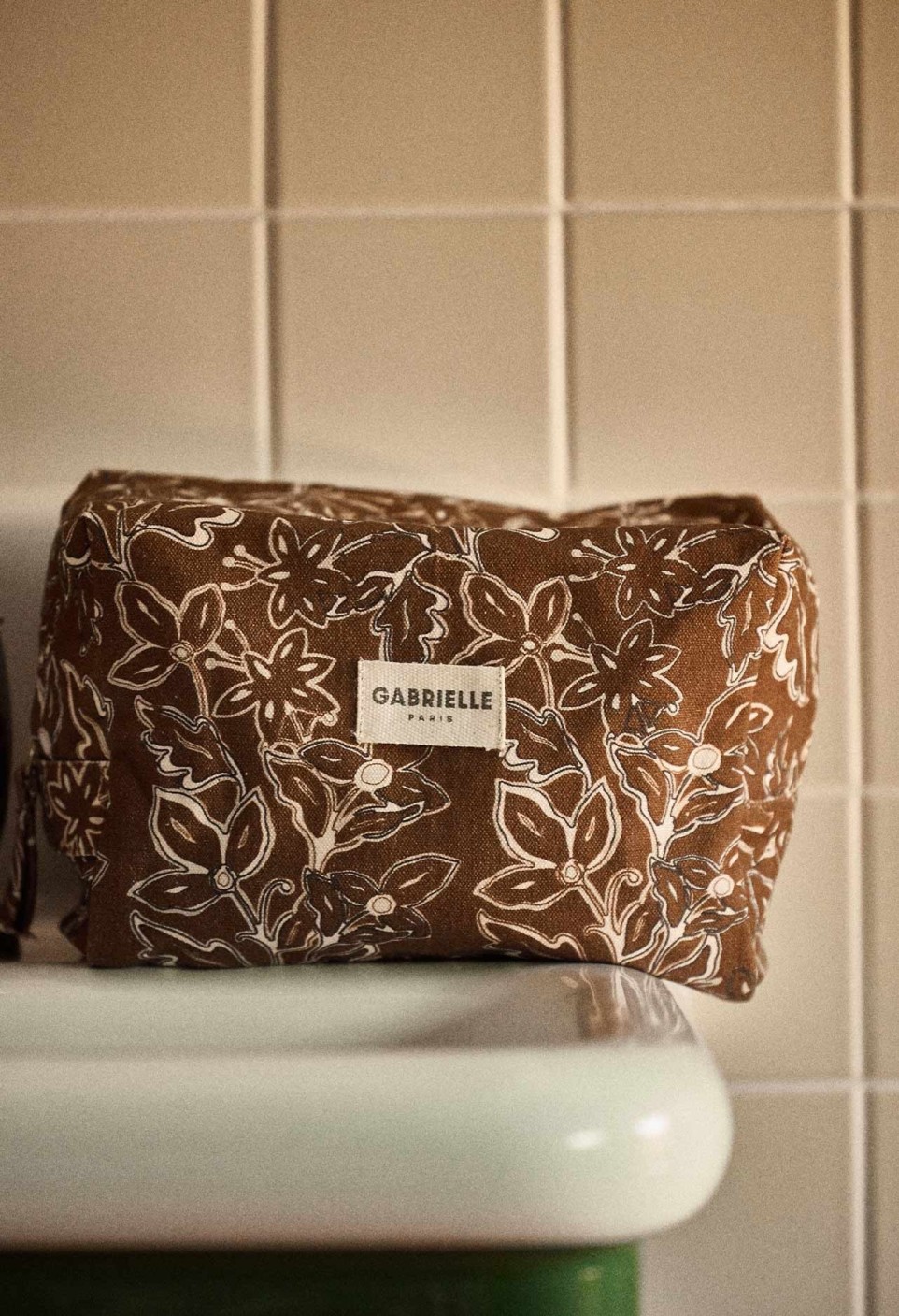 TROUSSE DE TOILETTE  EN COTON CHANTILLY