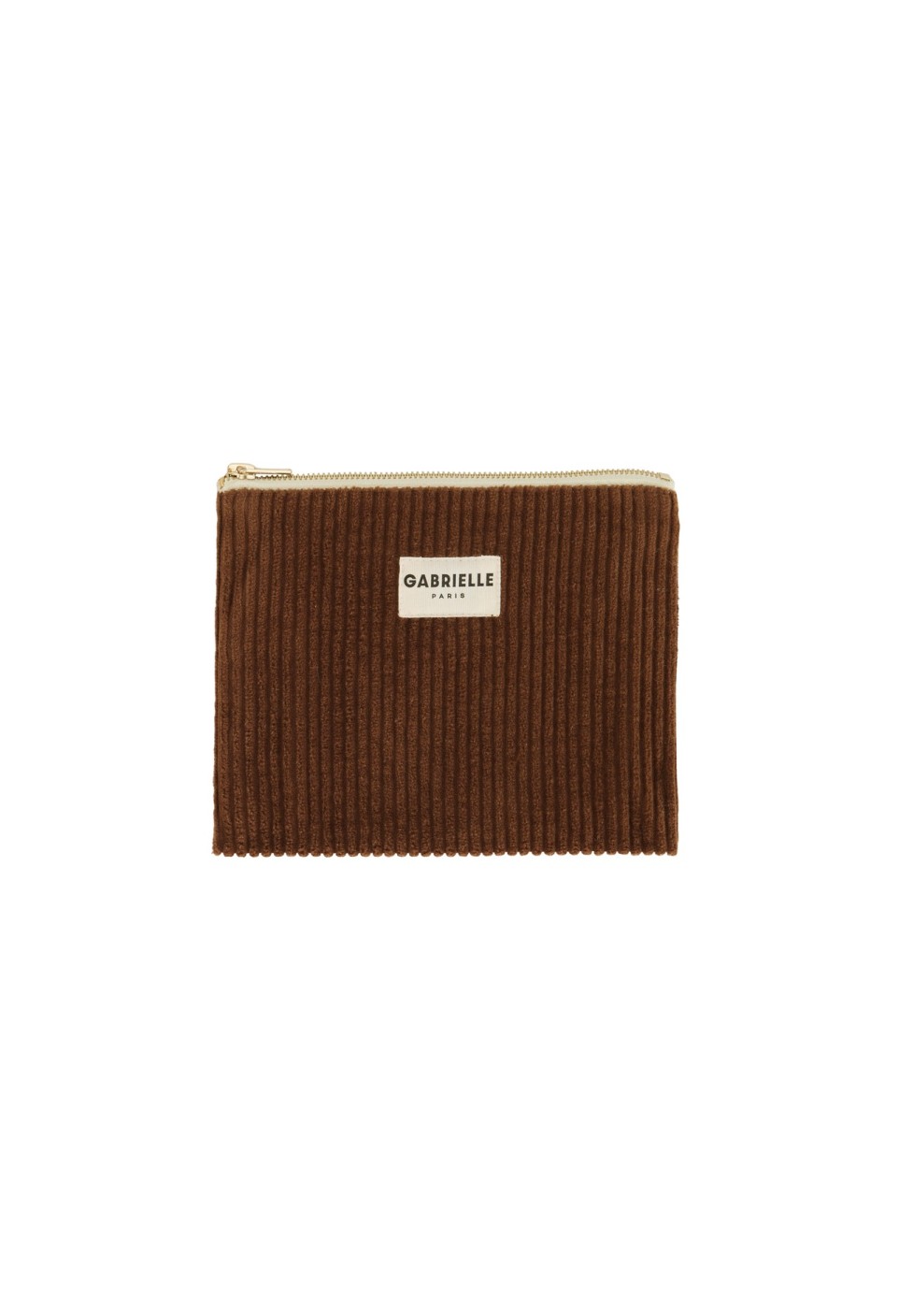 PETITE POCHETTE  EN VELOURS CAMEL