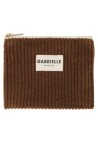 PORTE-MONNAIE  EN VELOURS CAMEL